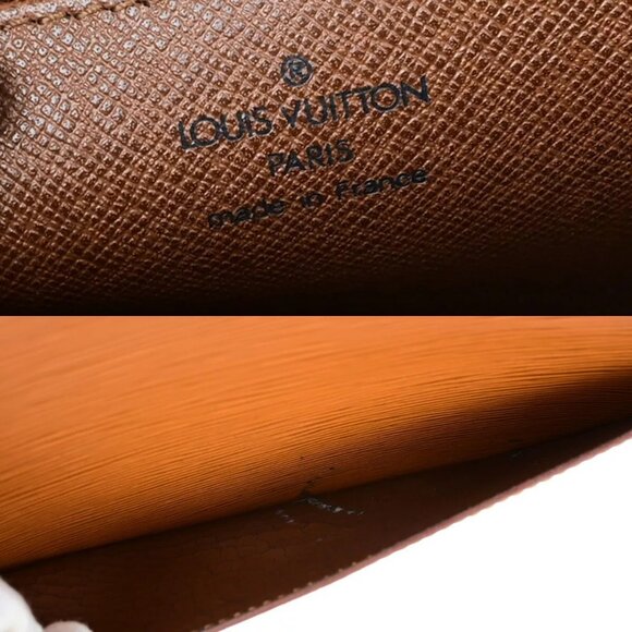 LOUIS VUITTON LV Pochette Homme Clutch Hand Bag Epi Leather Gold - Picture 9 of 14